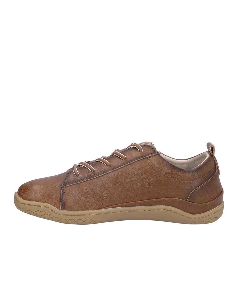 Zapatillas deportivas de mujer de piel en liso - Kangaroos - Marrón Marrón-4