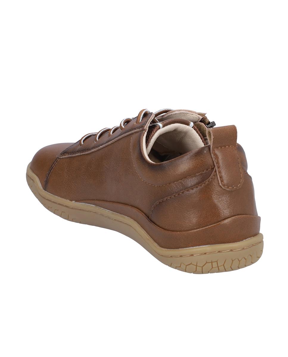 Zapatillas deportivas de mujer de piel en liso - Kangaroos - Marrón Marrón-5