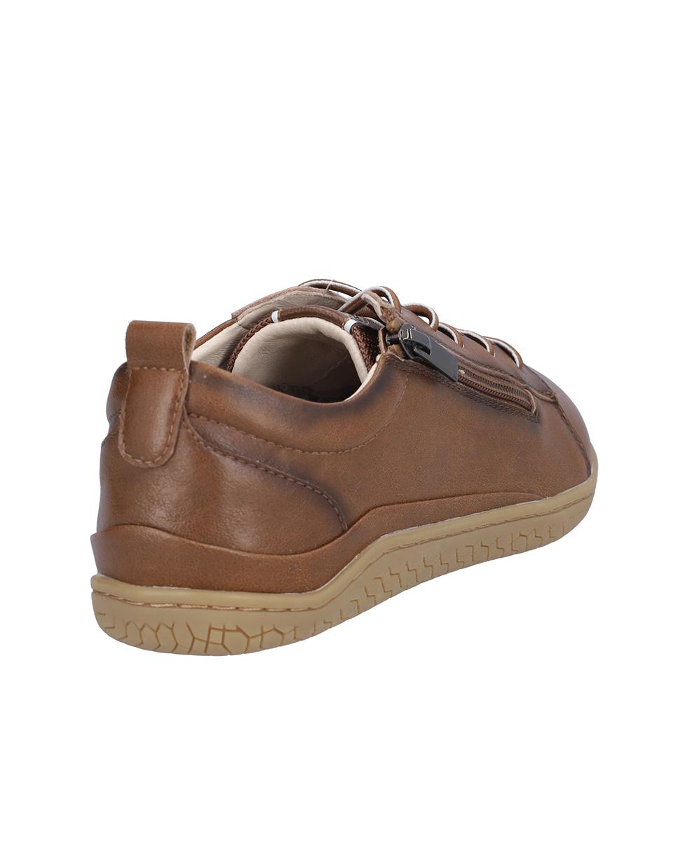 Zapatillas deportivas de mujer de piel en liso - Kangaroos - Marrón Marrón-6