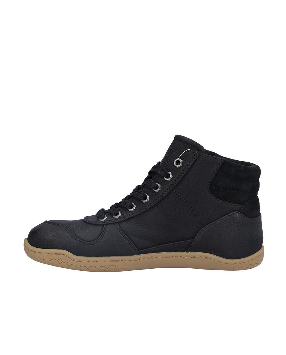 Botines básicos de mujer de piel con cierre de cordones y logotipo lateral pequeño - Kangaroos - Negro Negro-4