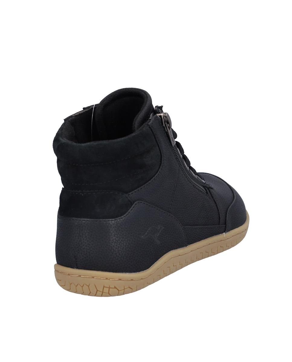 Botines básicos de mujer de piel con cierre de cordones y logotipo lateral pequeño - Kangaroos - Negro Negro-6