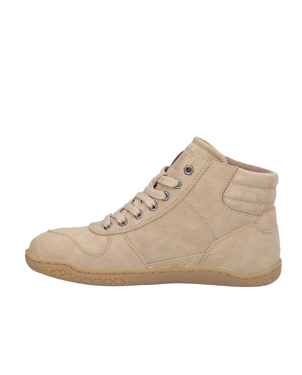 Botines básicos de mujer de piel con cierre de cordones y logotipo lateral pequeño - Kangaroos - Beige Beige-4