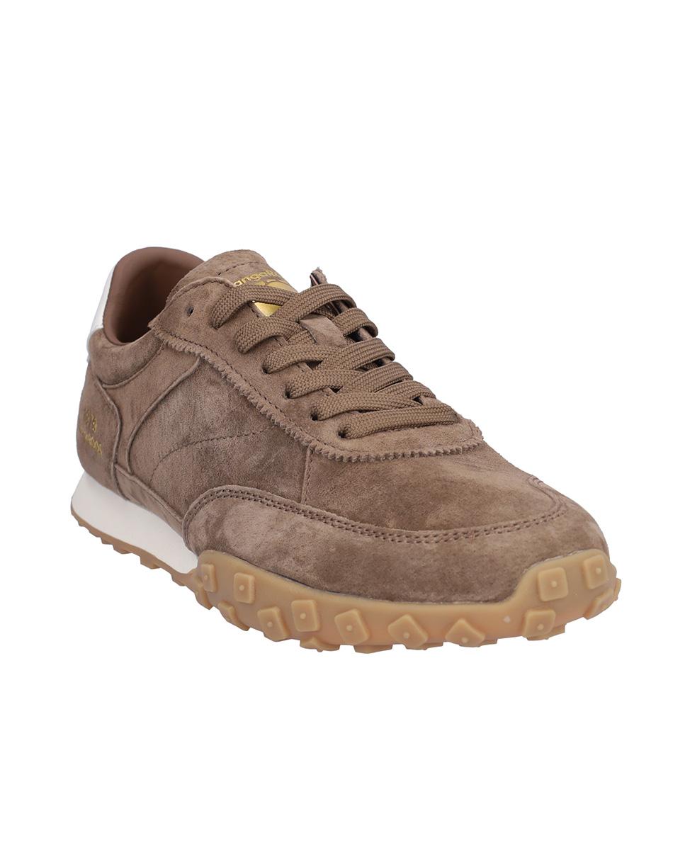 Zapatillas deportivas de mujer de piel con suela a contraste en liso - Kangaroos - Marrón oscuro Marrón oscuro-3