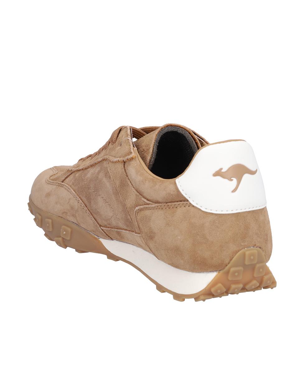 Zapatillas deportivas de mujer de piel con suela a contraste en liso - Kangaroos - Marrón claro Marrón claro-5