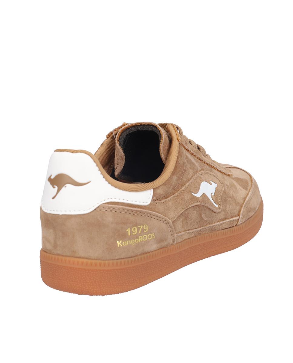 Zapatillas deportivas de mujer de piel con dibujo lateral - Kangaroos - Marrón claro Marrón claro-6