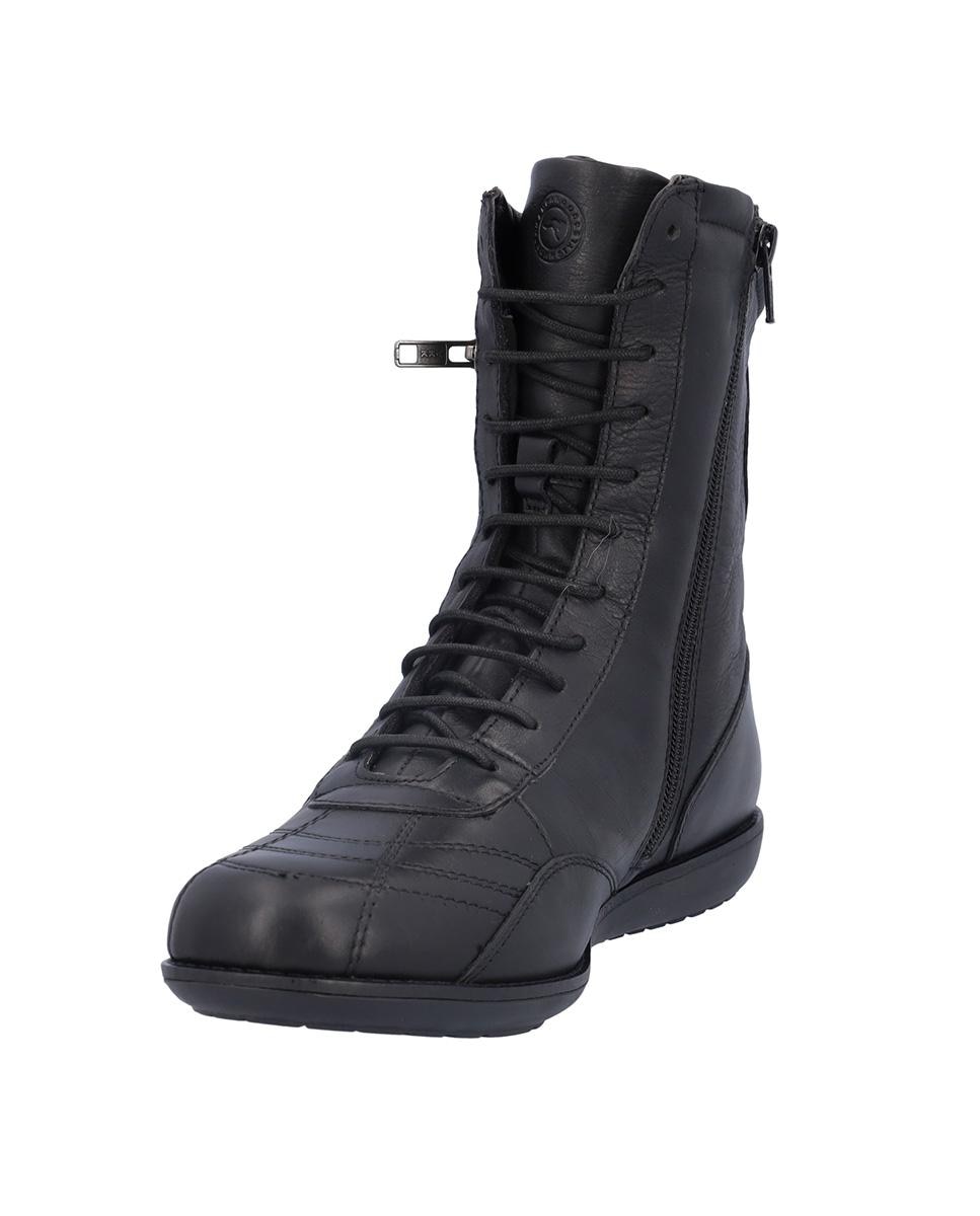Botas básicas de mujer de piel estilo boxing con cordones - Kangaroos - Negro Negro-2