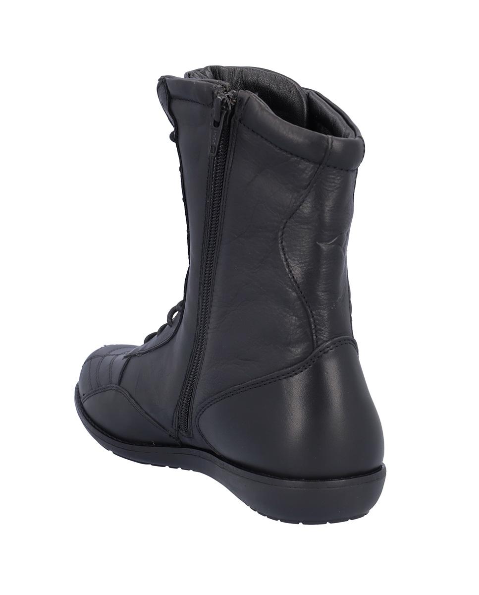 Botas básicas de mujer de piel estilo boxing con cordones - Kangaroos - Negro Negro-5