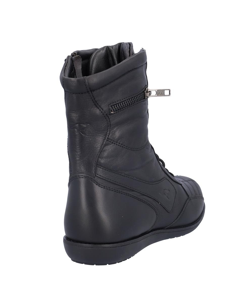 Botas básicas de mujer de piel estilo boxing con cordones - Kangaroos - Negro Negro-6