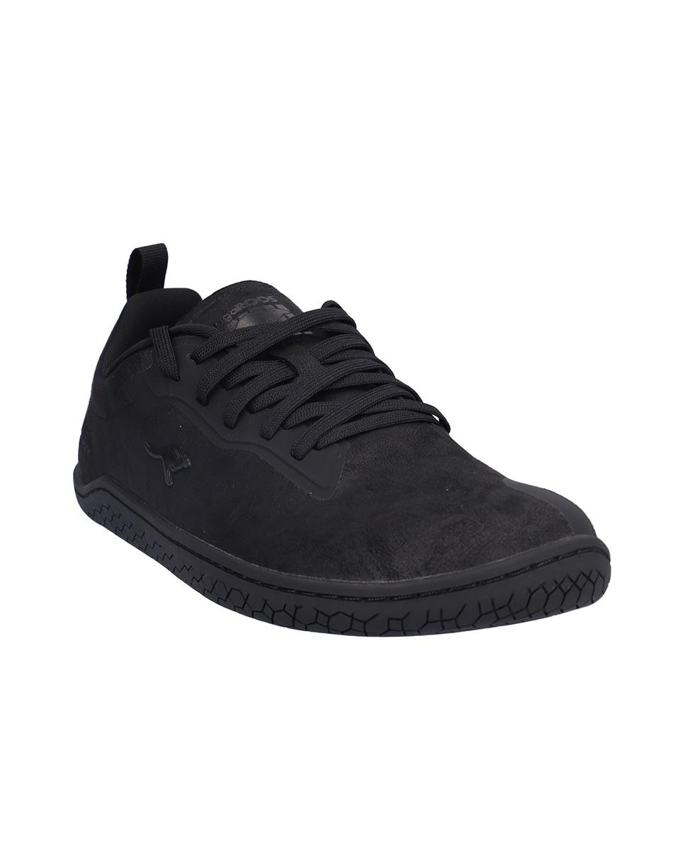 Zapatillas deportivas de hombre con cierre de cordones y suela a contraste - Kangaroos - Negro Negro-3