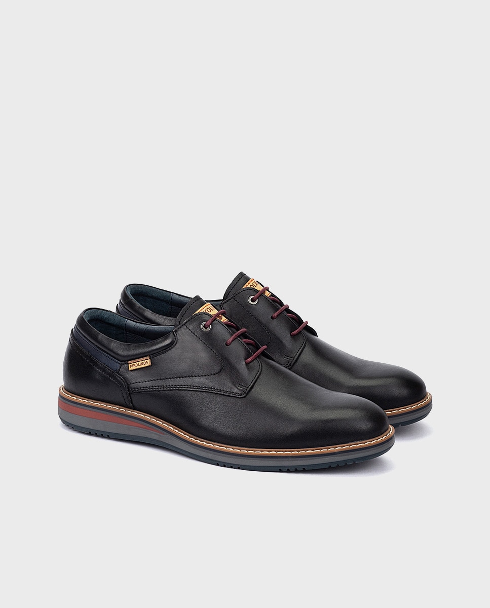 Imagen 4 de Zapatos de cordones de hombre de piel con plantilla extraíble - Negro Negro