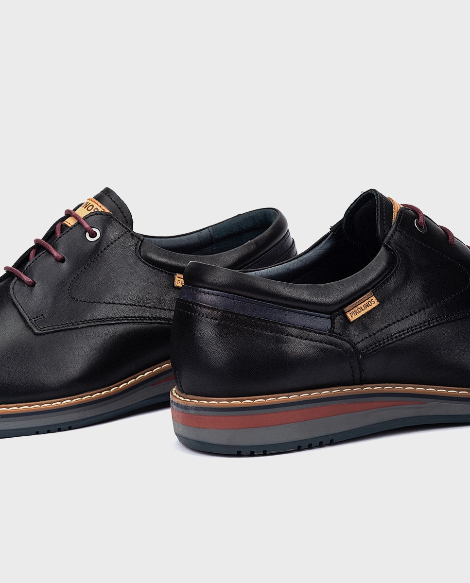 Imagen 5 de Zapatos de cordones de hombre de piel con plantilla extraíble - Negro Negro