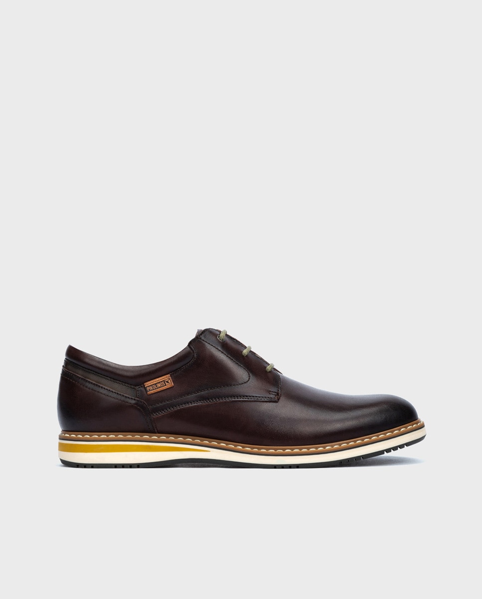 Imagen 1 de Zapatos de cordones de hombre de piel con plantilla extraíble - Marrón oscuro Marrón oscuro