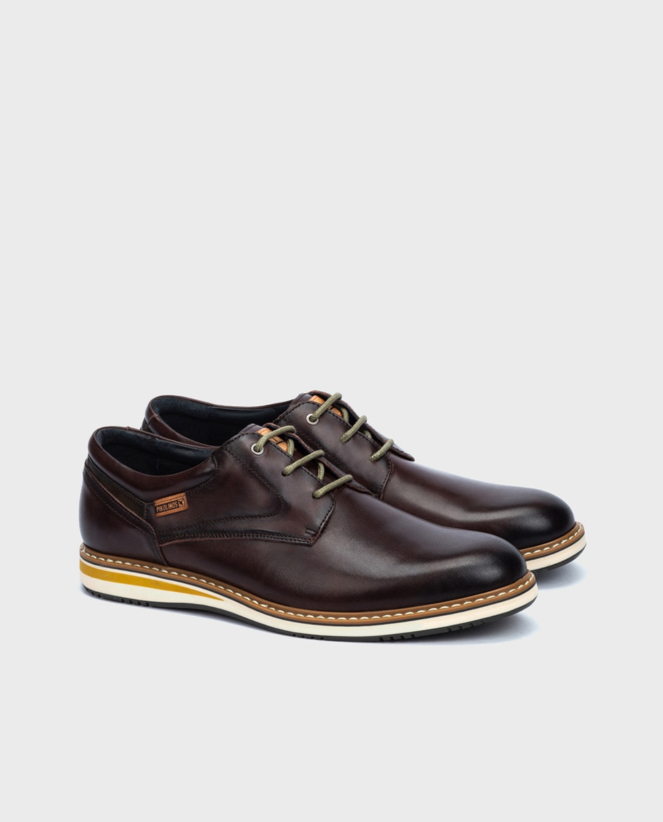 Imagen 2 de Zapatos de cordones de hombre de piel con plantilla extraíble - Marrón oscuro Marrón oscuro