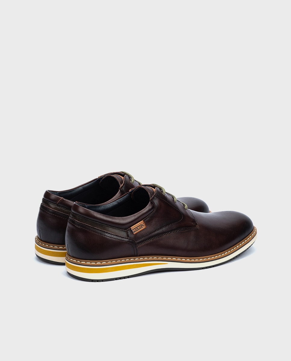 Imagen 3 de Zapatos de cordones de hombre de piel con plantilla extraíble - Marrón oscuro Marrón oscuro