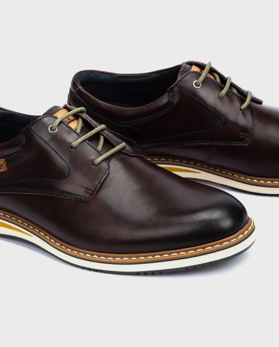 Imagen 4 de Zapatos de cordones de hombre de piel con plantilla extraíble - Marrón oscuro Marrón oscuro