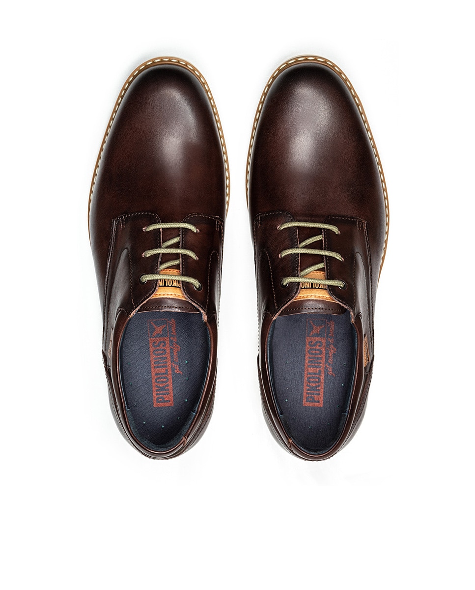 Imagen 5 de Zapatos de cordones de hombre de piel con plantilla extraíble - Marrón oscuro Marrón oscuro