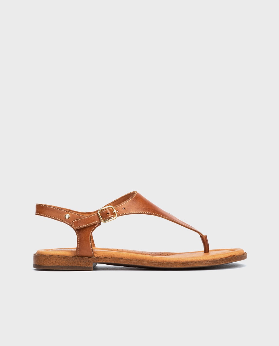 Pikolinos - Sandalias de mujer de piel con cierre de hebilla y plantilla acolchada.