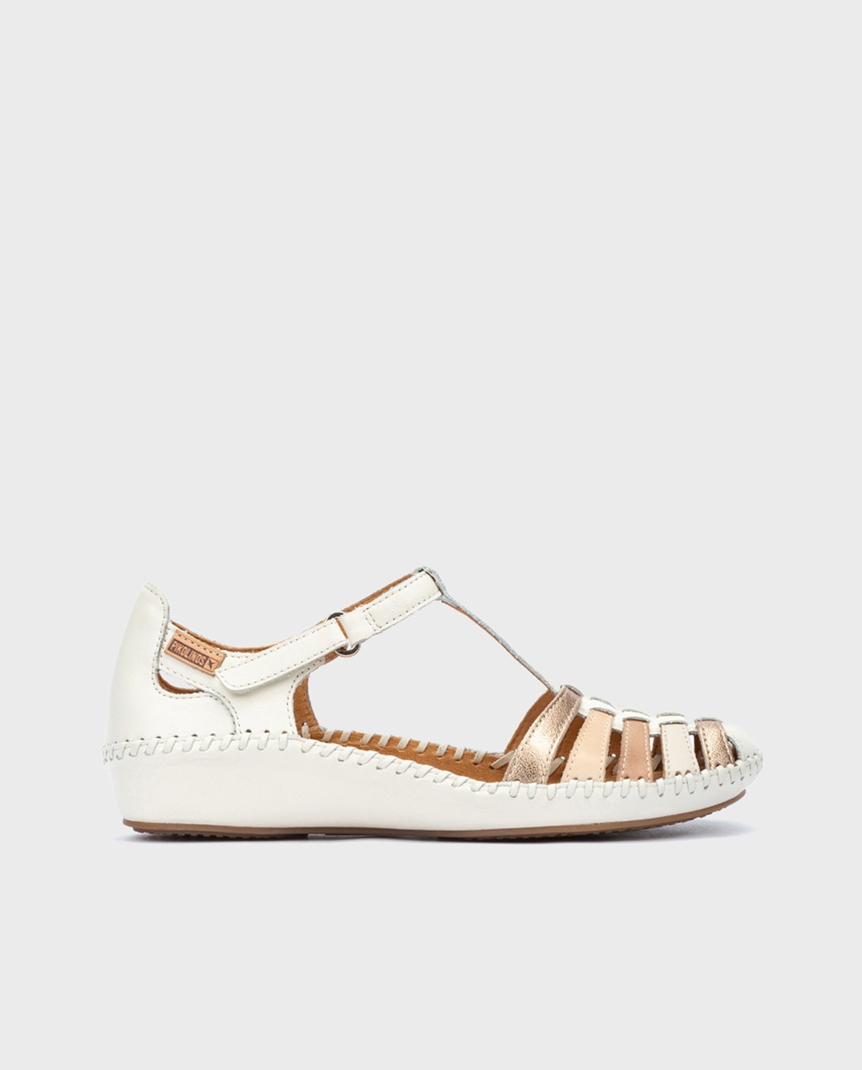 Sandalias cangrejeras piel online mujer