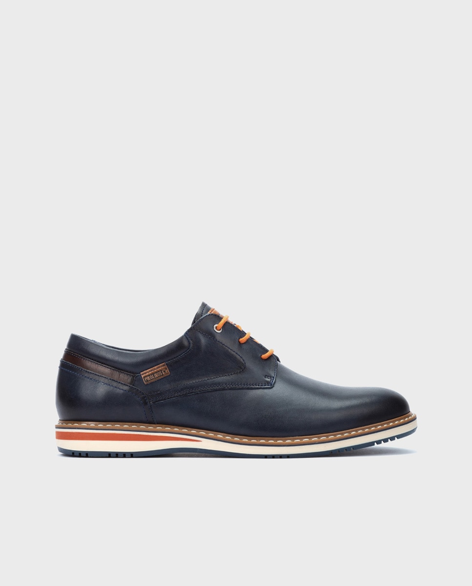 Pikolinos - Zapatos de cordones de hombre de piel con plantilla extraíble.