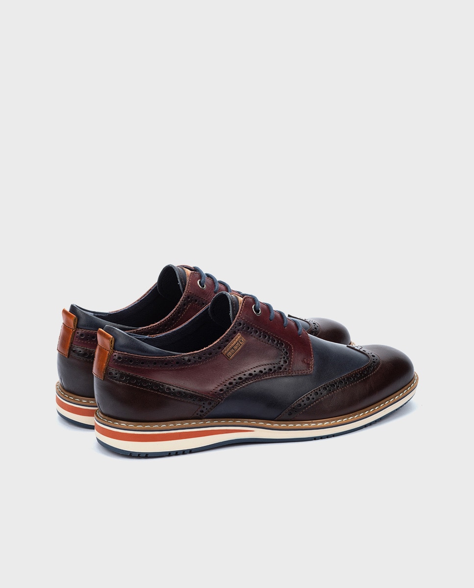 Zapatos de cordones de hombre de piel con plantilla extraíble - Pikolinos - Marrón oscuro Marrón oscuro-3