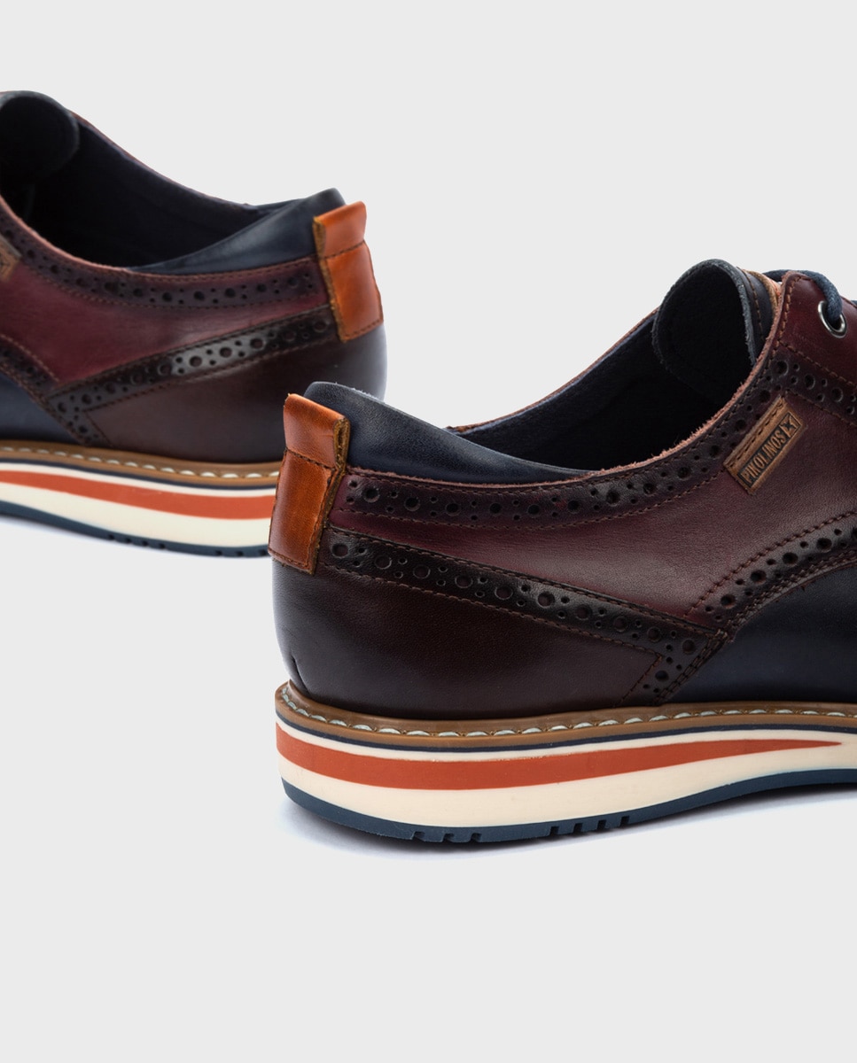 Zapatos de cordones de hombre de piel con plantilla extraíble - Pikolinos - Marrón oscuro Marrón oscuro-4