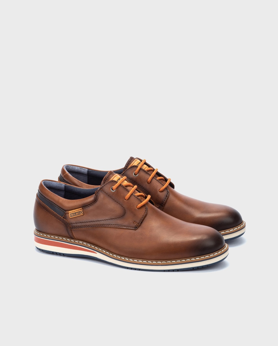 Imagen 4 de Zapatos de cordones de hombre de piel con plantilla extraíble - Marrón Marrón