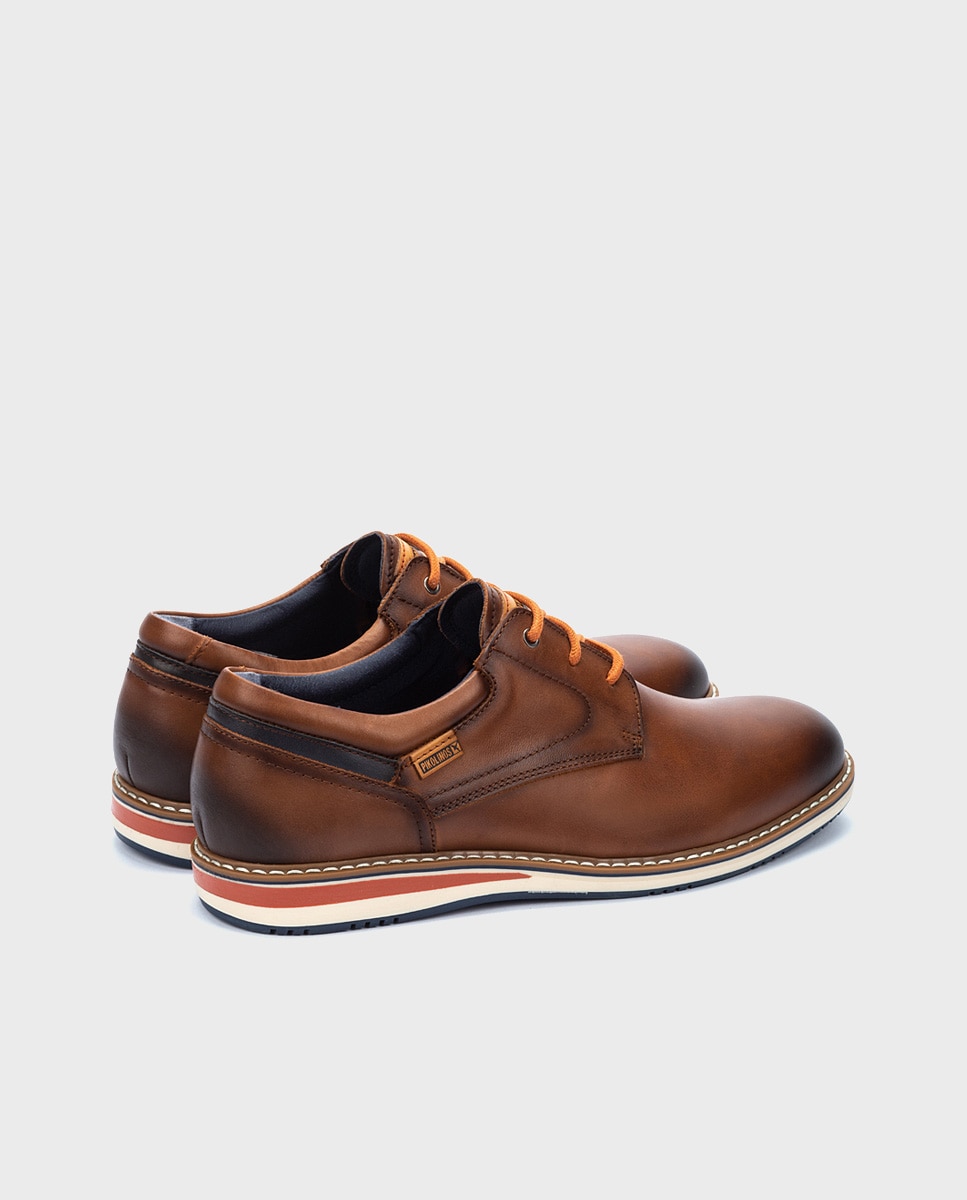 Imagen 3 de Zapatos de cordones de hombre de piel con plantilla extraíble - Marrón Marrón
