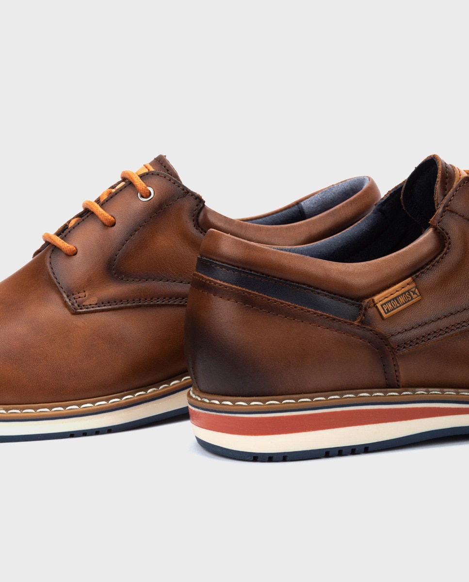 Imagen 5 de Zapatos de cordones de hombre de piel con plantilla extraíble - Marrón Marrón