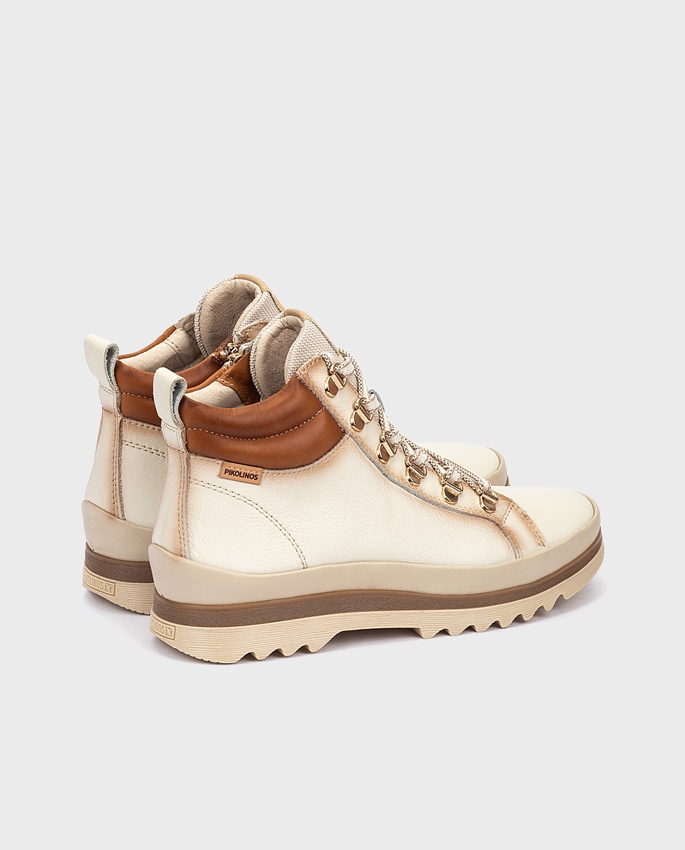 Botines de mujer de piel con plantilla memory foam extraíble - Pikolinos - Blanco Blanco-2