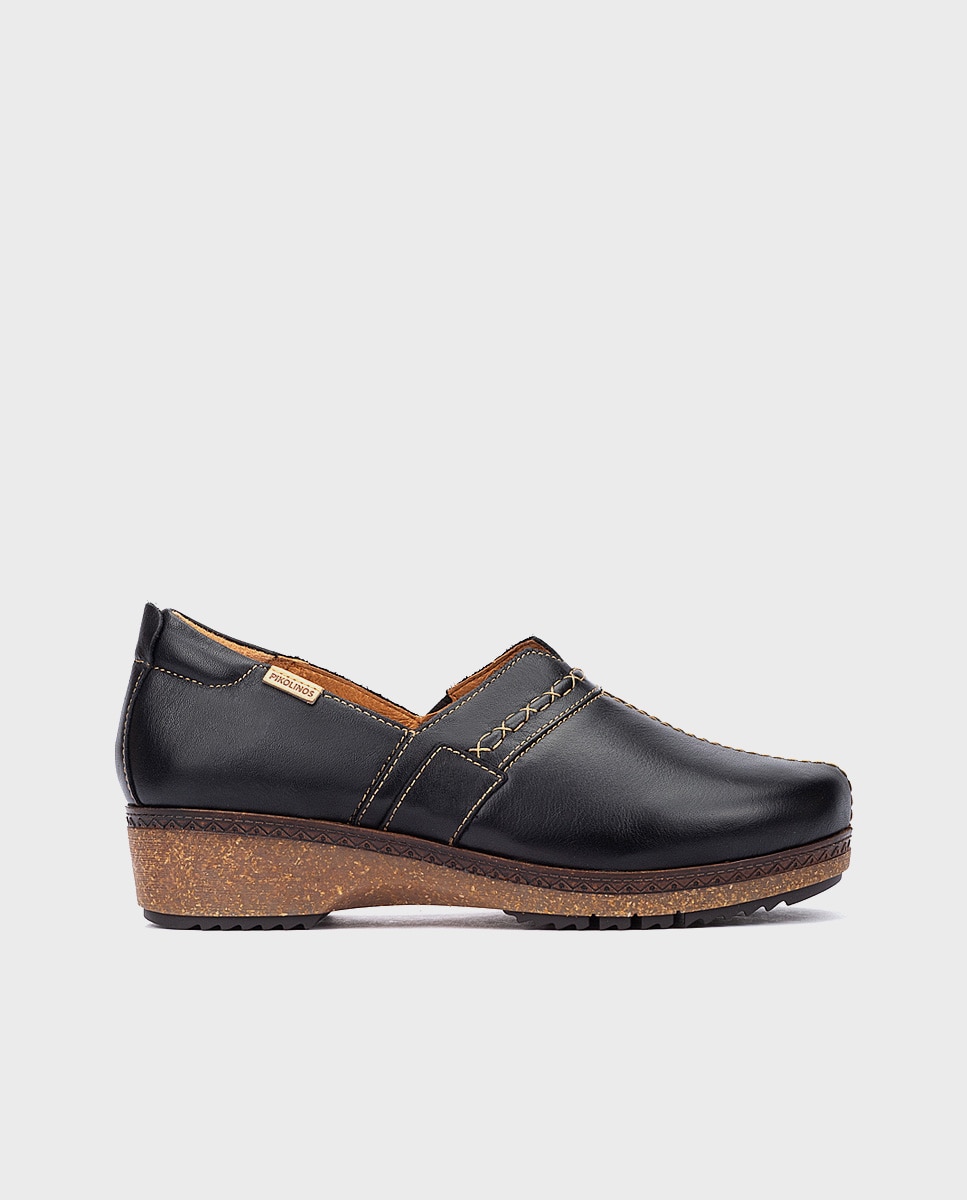 Pikolinos - Zapatos planos de mujer de piel con plantilla extraíble y acolchada Memory Foam.