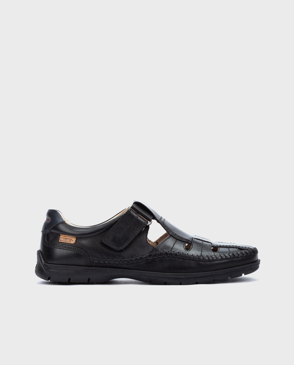Pikolinos - Zapato cómodo de hombre de piel con cierre adherente y plantilla extraíble.