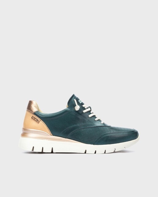 Imagen 0 de Zapatillas de mujer de piel con plantilla Memory Foam y suela extraligera