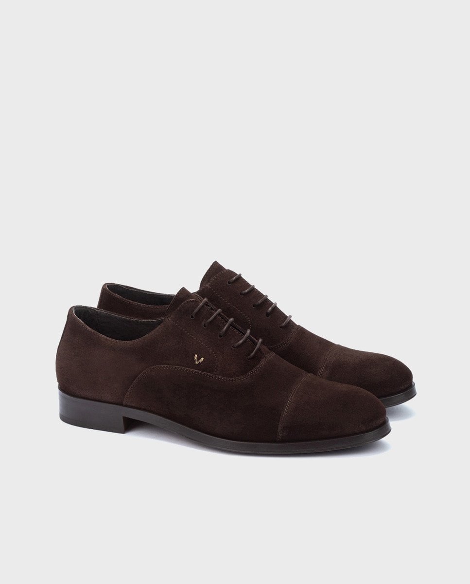 Imagen 3 de Zapatos de cordones de hombre de piel con plantilla acolchada - Marrón oscuro Marrón oscuro