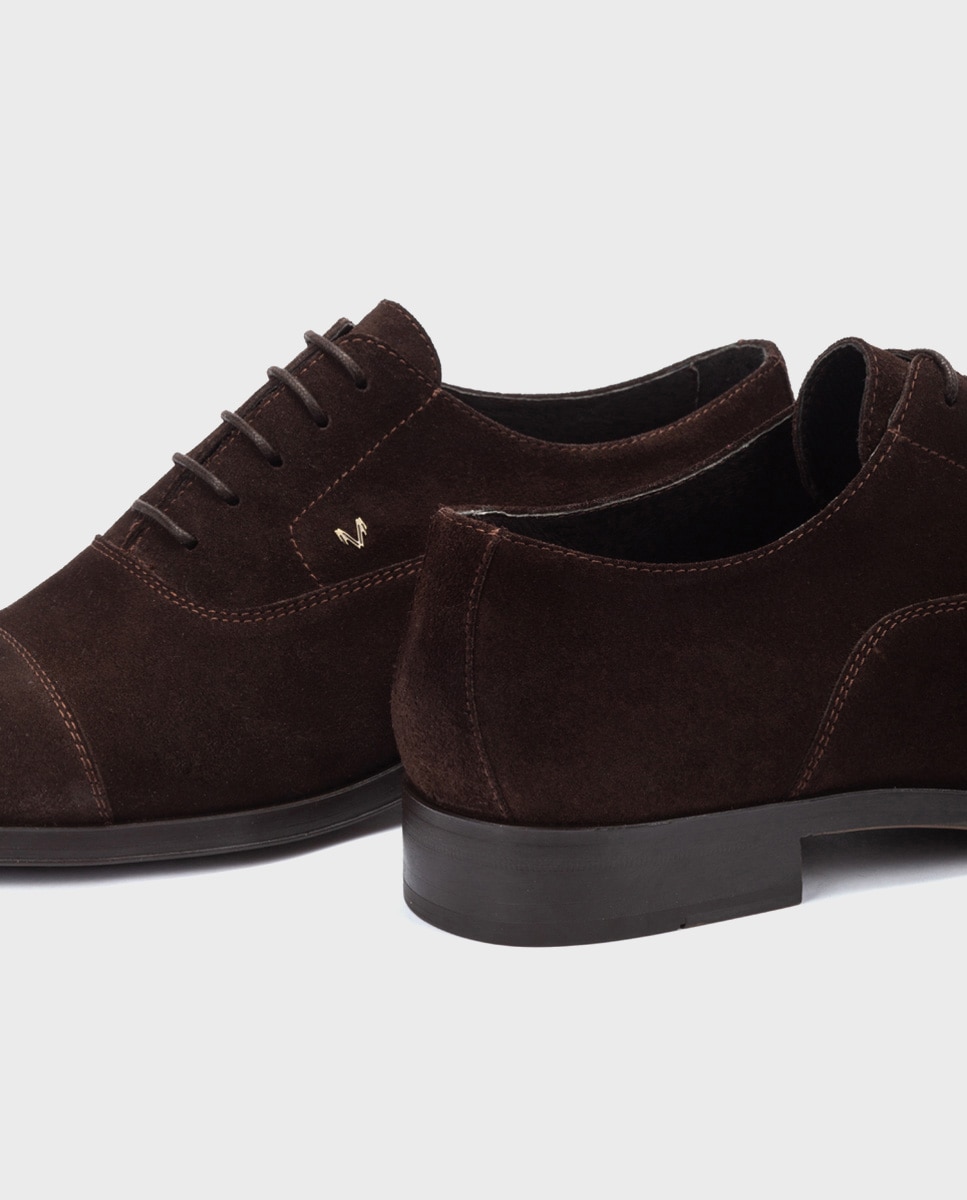 Imagen 4 de Zapatos de cordones de hombre de piel con plantilla acolchada - Marrón oscuro Marrón oscuro