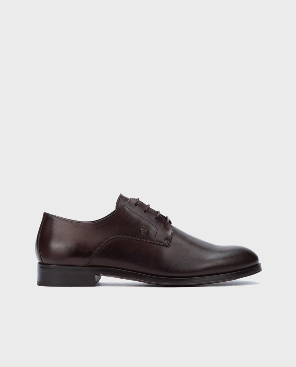 Zapatos de cordones Empire de hombre en piel con pala lisa - Martinelli - Marrón oscuro Marrón oscuro-1