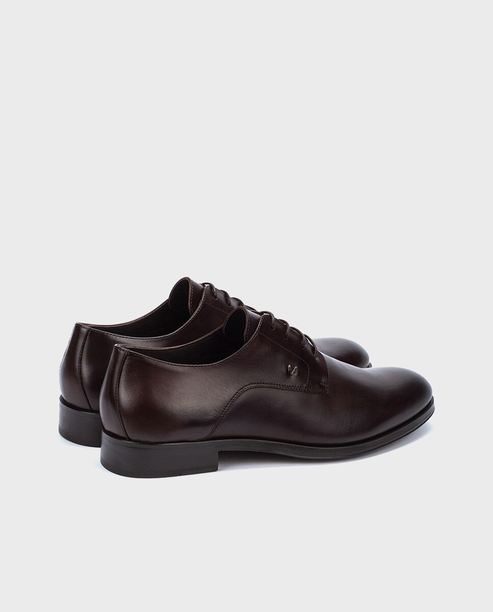 Zapatos de cordones Empire de hombre en piel con pala lisa - Martinelli - Marrón oscuro Marrón oscuro-2