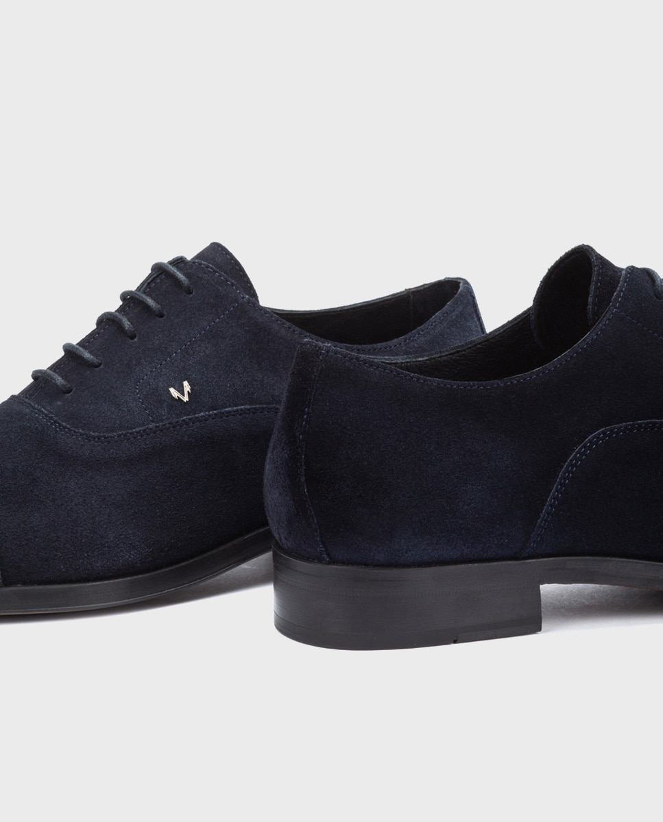 Imagen 4 de Zapatos de cordones de hombre de piel con plantilla acolchada - Azul Azul