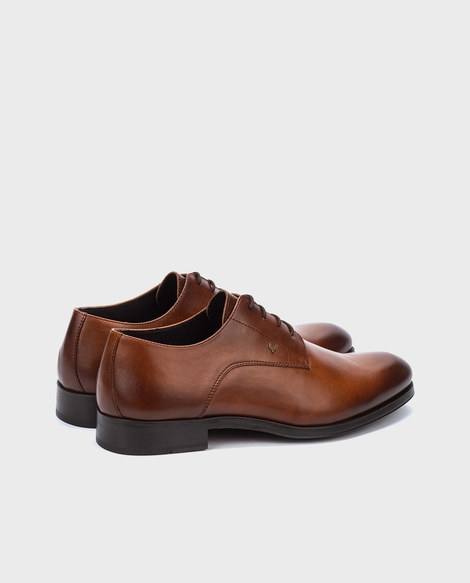 Zapatos de cordones Empire de hombre en piel con pala lisa - Martinelli - Marrón Marrón-2