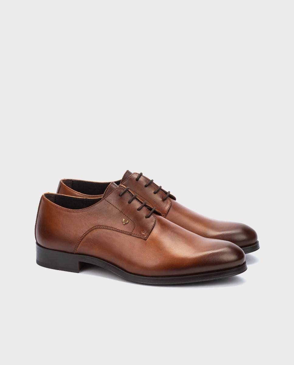 Zapatos de cordones Empire de hombre en piel con pala lisa - Martinelli - Cuero Cuero-2