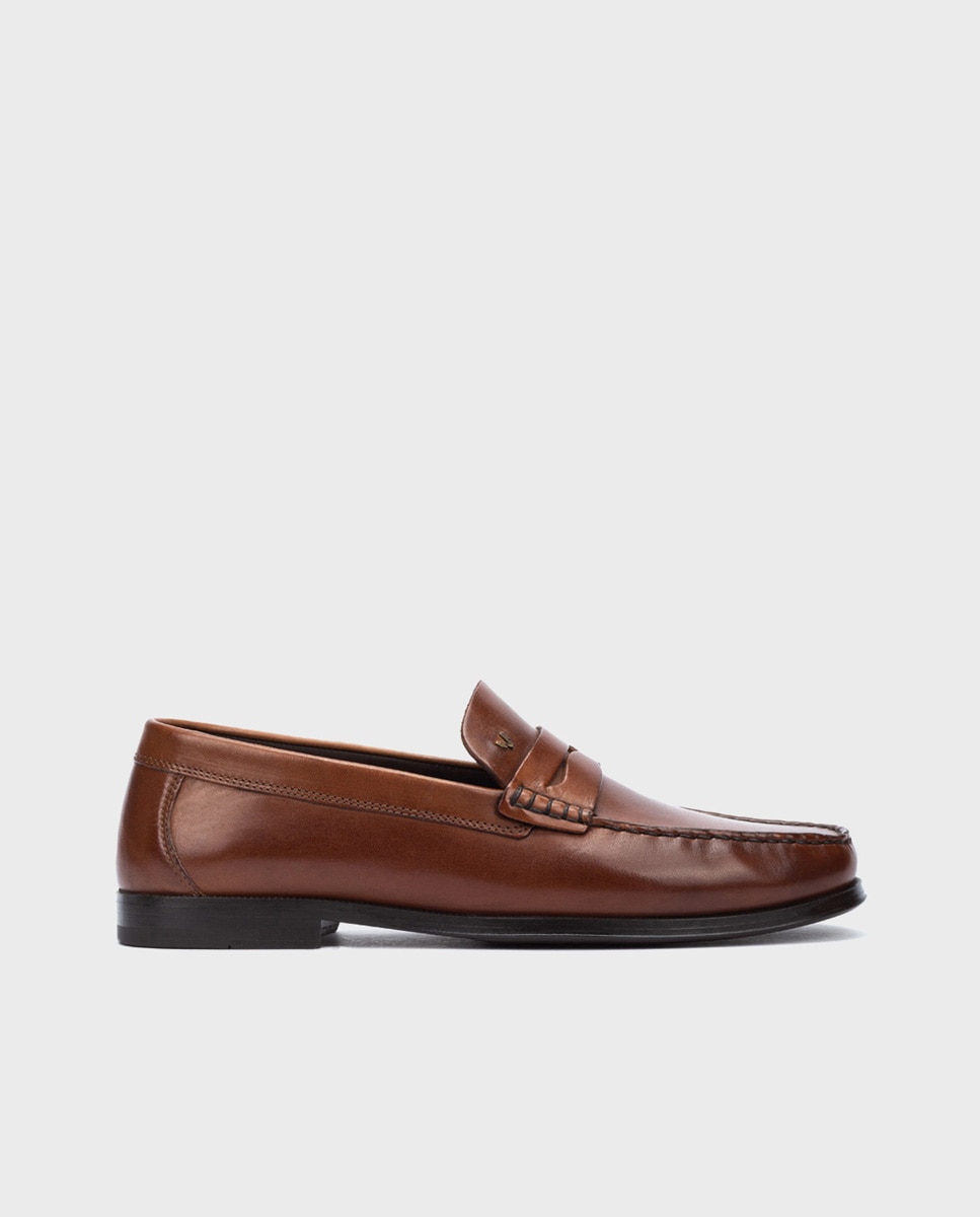 Imagen 0 de Mocasines de hombre de piel con plantilla acolchada Marrón