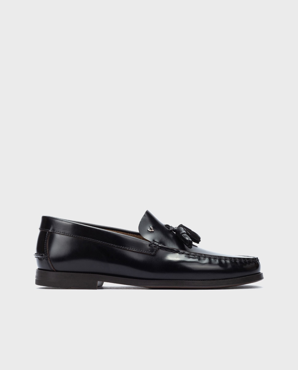 Imagen 0 de Mocasines de hombre de piel con plantilla acolchada Negro
