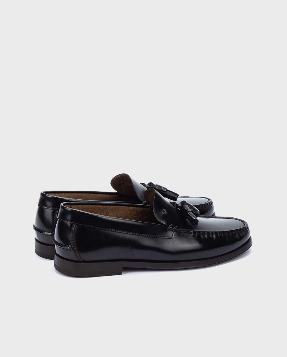 Mocasines de hombre de piel con plantilla acolchada - Martinelli - Negro Negro-2