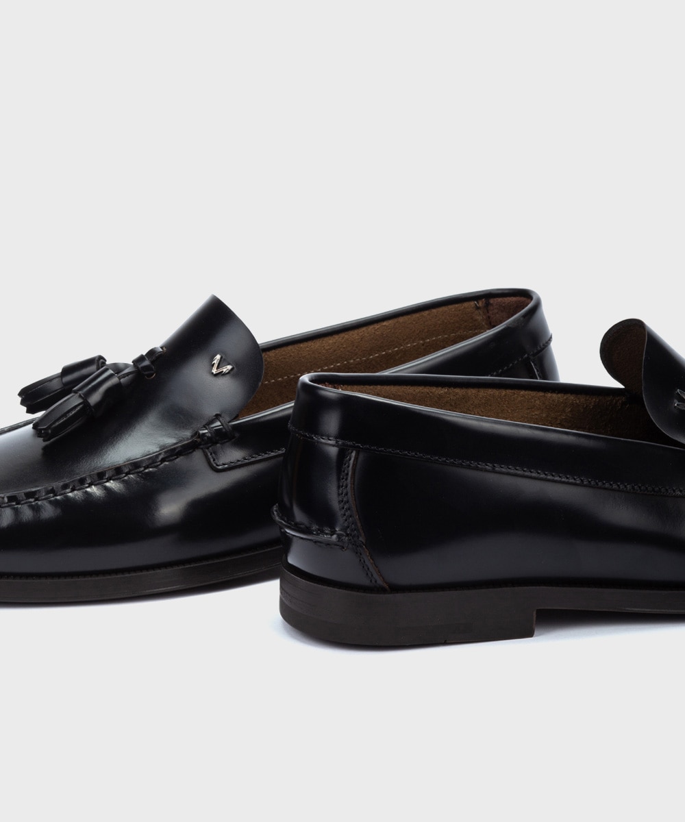 Mocasines de hombre de piel con plantilla acolchada - Martinelli - Negro Negro-4