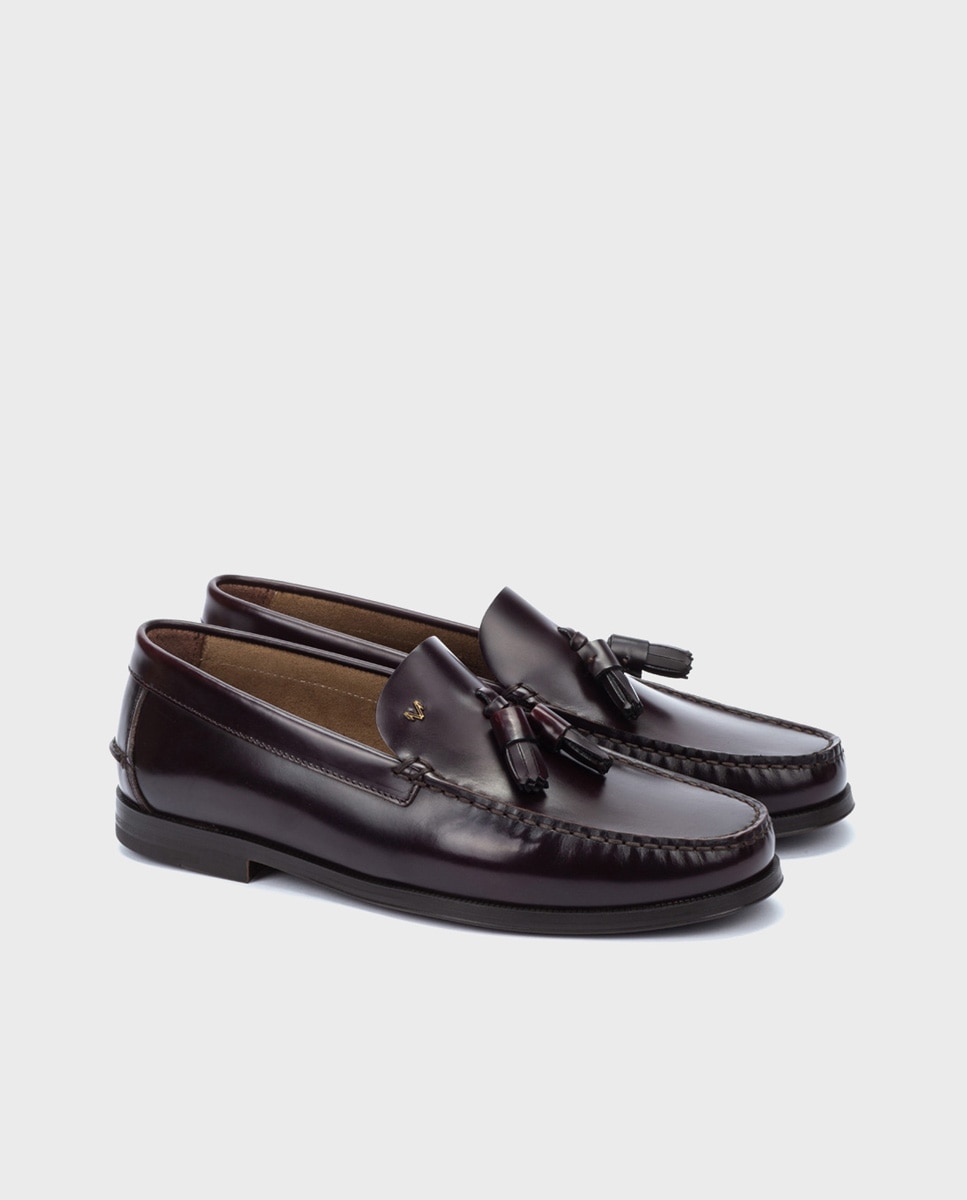 Mocasines de hombre de piel con plantilla acolchada - Martinelli - Burdeos Burdeos-3