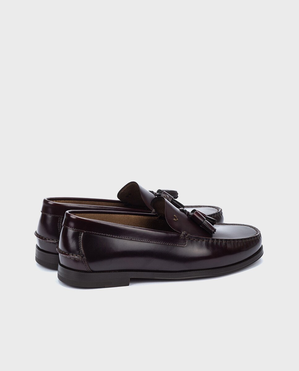 Mocasines de hombre de piel con plantilla acolchada - Martinelli - Burdeos Burdeos-2