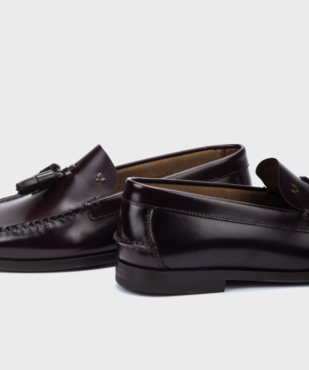 Mocasines de hombre de piel con plantilla acolchada - Martinelli - Burdeos Burdeos-4