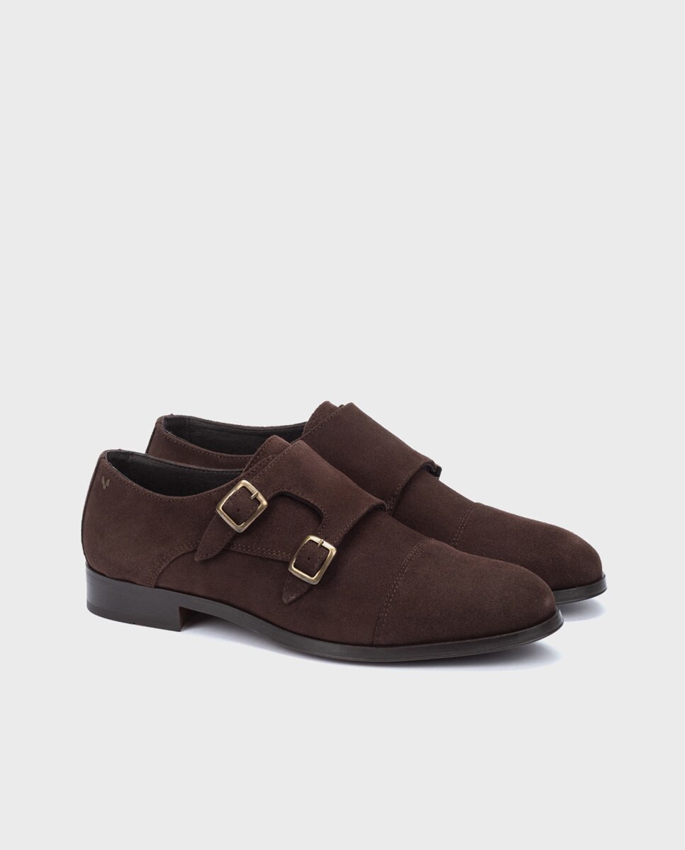 Imagen 3 de Zapatos de cordones de hombre de piel con dos hebillas - Martinelli - Marrón oscuro Marrón oscuro