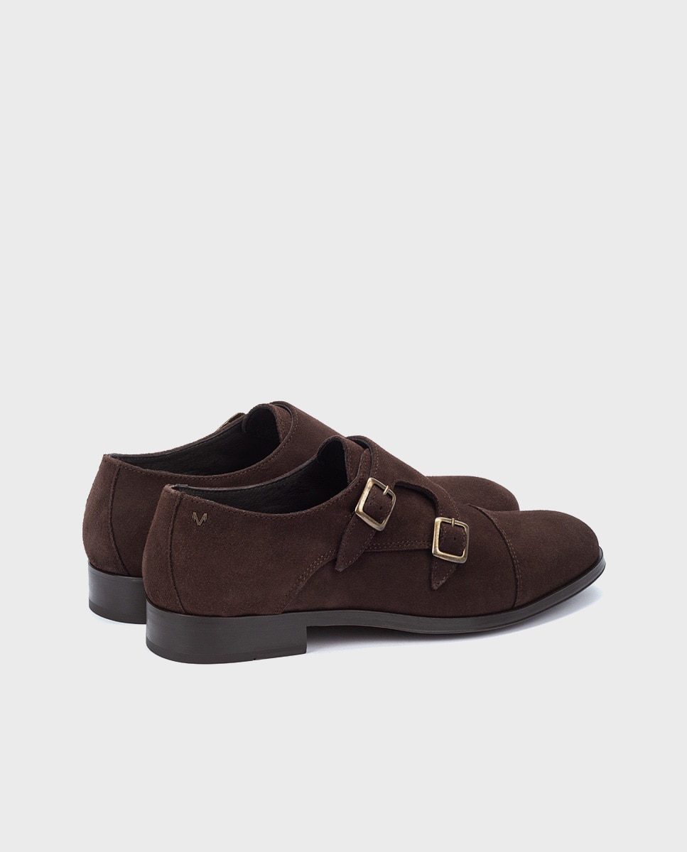 Imagen 2 de Zapatos de cordones de hombre de piel con dos hebillas - Martinelli - Marrón oscuro Marrón oscuro
