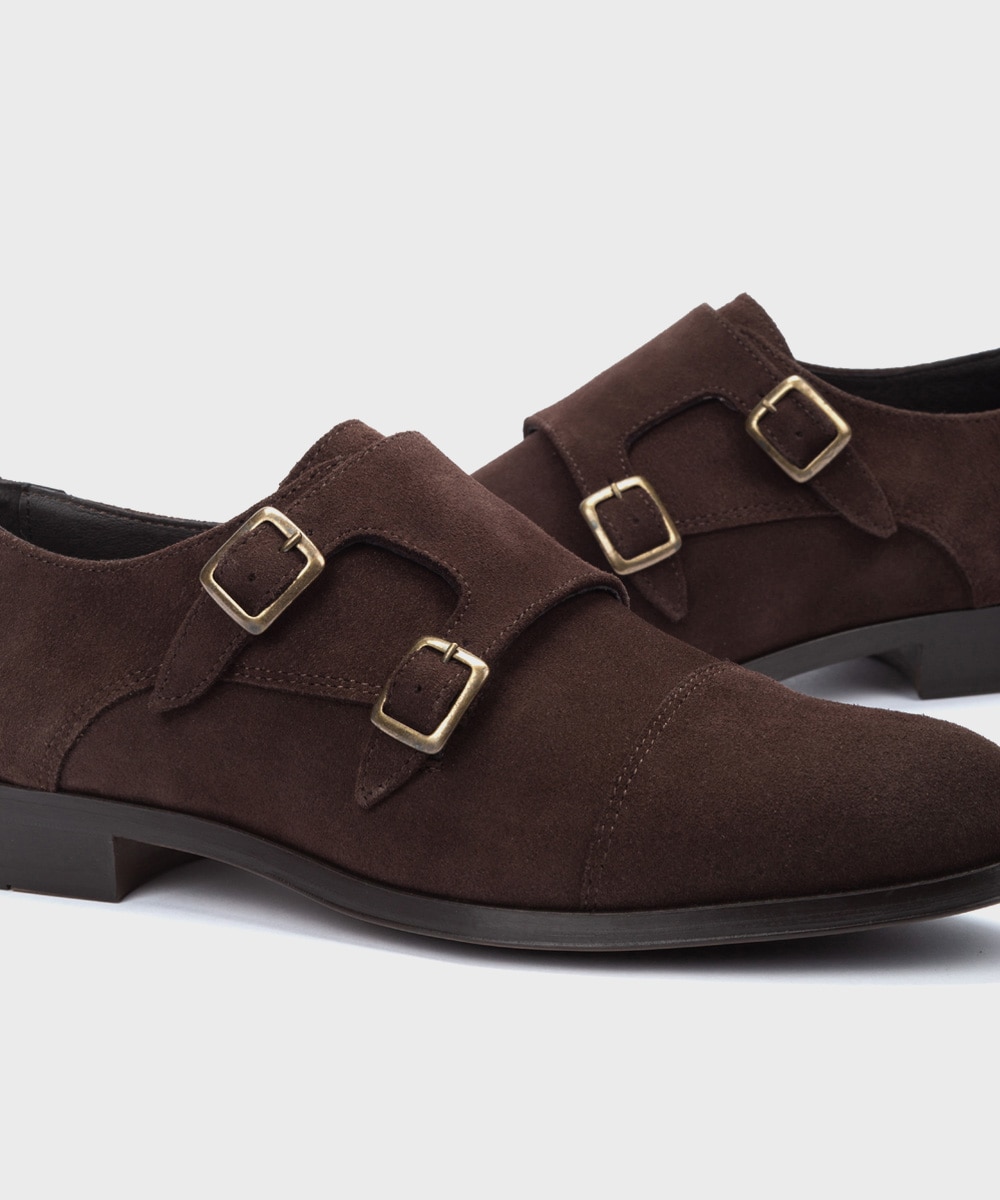 Imagen 4 de Zapatos de cordones de hombre de piel con dos hebillas - Martinelli - Marrón oscuro Marrón oscuro