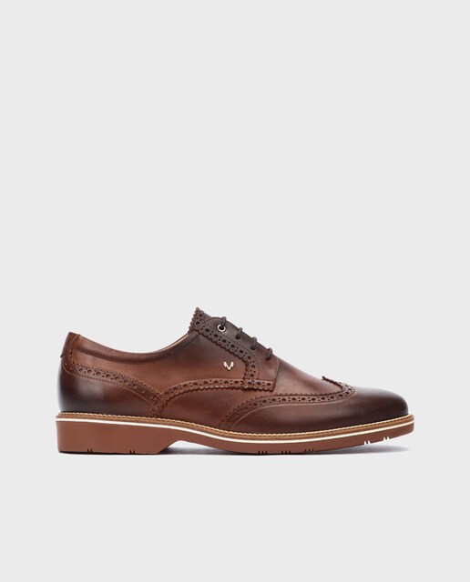 Imagen 0 de Zapatos de cordones de hombre de piel con plantilla extraíble en color marrón